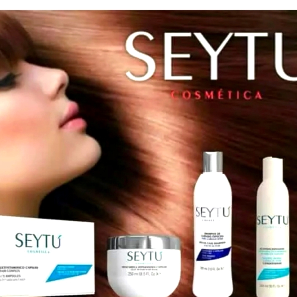 New Kit SEYTÚ  for hair growth and repair with seytu has 4 products that are